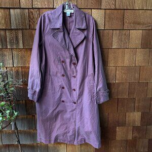 Caron Callahan McGraw Lavender Cotton Trench Coat in Women's Large